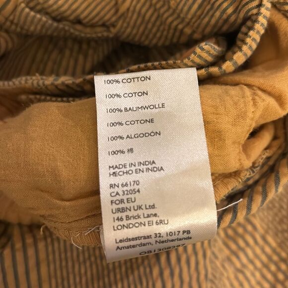 Free People seersucker striped pants with pockets. SZ Large - Picture 9 of 11